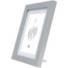 Wooden frame S66KD1 silver 15x20 cm with passe-partout