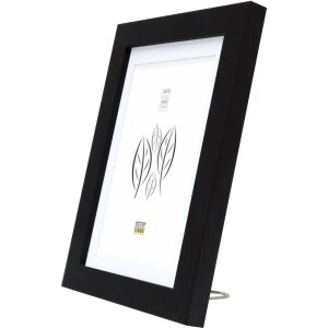 Wooden frame S66KF2 black 15x20 cm with passe-partout