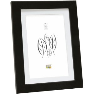 Wooden frame S66KF2 black 30x45 cm with passe-partout