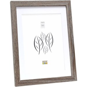 Wooden frame S66KH3 brown-grey 13x18 cm with mount