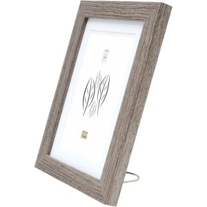 Wooden frame S66KH3 brown-grey 13x18 cm with mount