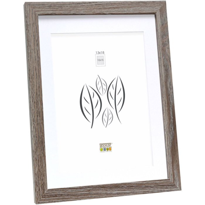 Wooden frame S66KH3 brown-grey 30x45 cm with mount