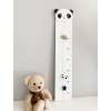 Growth Gauge in White with Panda 17x81 cm