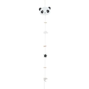 Photo hanger with panda motif for 6 pictures