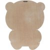 Wooden wall in the shape of a panda with brackets 38x48 cm