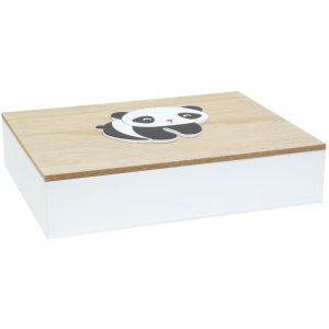 Wooden Photo Box Panda 16,2x21,2x5 cm