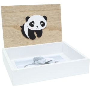 Wooden Photo Box Panda 16,2x21,2x5 cm