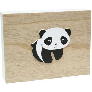 Wooden Photo Box Panda 16,2x21,2x5 cm