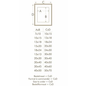 Deknudt wooden frame S223H1 natural 10x15 cm to 50x70 cm