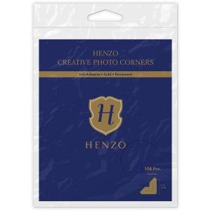 Henzo coloured photo corners gold 108 pieces