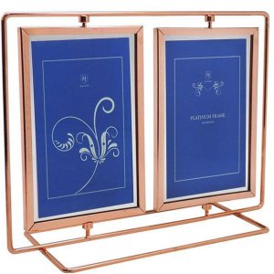 Double frame Swing 2 photos 10x15 cm rose gold