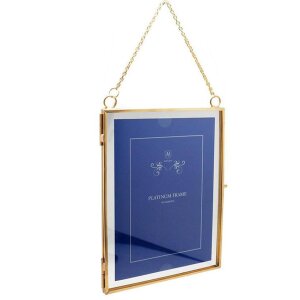 Metal frame Vintage 2 photos 15x20 cm gold