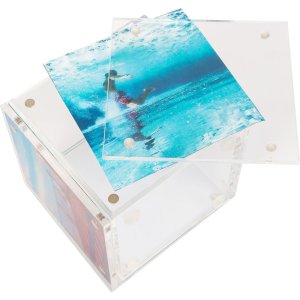 Acrylic Photo Cube 5 photos 8x8 cm