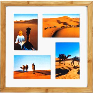 Gallery Frame Bamboo for 4 pictures 10x15 cm