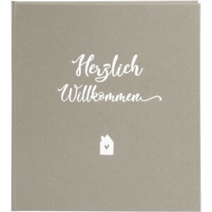 Guestbook Herzlich Willkommen 23x25 cm