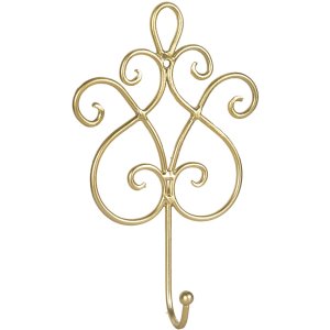 Wall hook 15x5x22 cm gold W40352GO