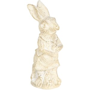 Decoration rabbit 4x4x11 cm white 6PR3079W