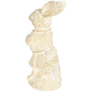 Decoration rabbit 4x4x11 cm white 6PR3079W