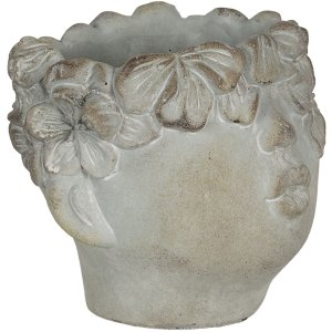 Flowerpot 12x10x9 cm grey 6TE0316