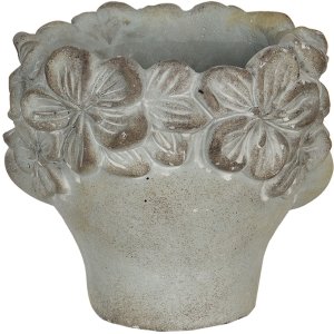 Flowerpot 12x10x9 cm grey 6TE0316