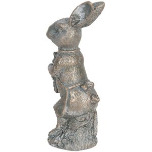 Decoration rabbit 6x4x13 cm brown 6PR3089CH