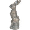 Decoration rabbit 6x4x13 cm brown 6PR3089CH