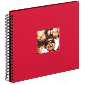 spiral bound album FUN - red