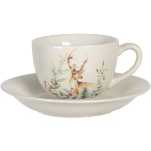 Cup and saucer Ø 15x7 cm - 0.2L multicoloured  DCHKS