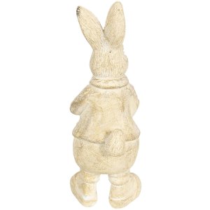 Decoration rabbit 6x6x13 cm white 6PR3096W