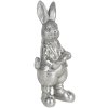 Decoration rabbit 6x6x13 cm silver 6PR3096ZI