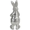 Decoration rabbit 6x6x13 cm silver 6PR3096ZI