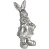 Decoration rabbit 6x6x13 cm silver 6PR3097ZI