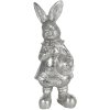 Decoration rabbit 6x6x13 cm silver 6PR3097ZI