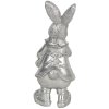 Decoration rabbit 6x6x13 cm silver 6PR3097ZI