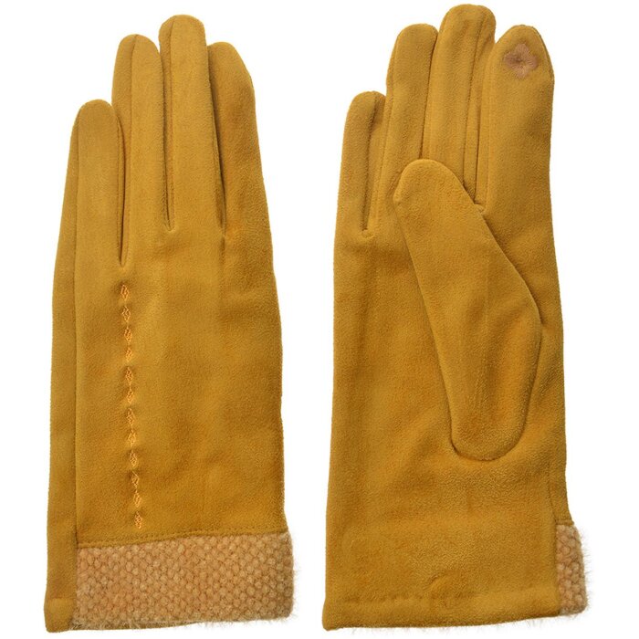 Gloves 8x24 cm yellow JZGL0035Y