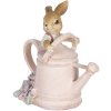 Decoration rabbit 10x6x11 cm pink 6PR3304