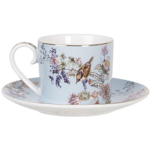 Cup and saucer 11x8x7 - Ø 16x2 cm - 0.22L multicoloured  6CE1172