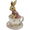 Decoration rabbit 8x8x11 cm multicoloured  6PR3327