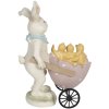 Decoration rabbit with cart 11x6x15 cm multicoloured  6PR3193