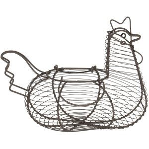 Egg holder chicken 28x19x24 cm black 6Y3765