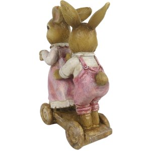 Clayre & Eef 6PR3296 Home Accessories Rabbit 8x4x11 cm Pink