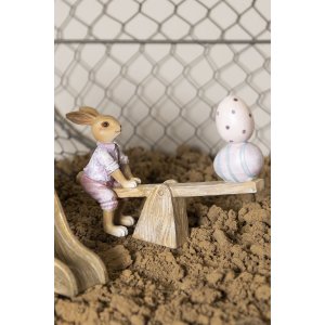 Decoration rabbit 16x3x12 cm pink 6PR3283