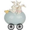 Decoration animals in cart 10x7x13 cm multicoloured  6PR3194