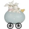 Decoration animals in cart 10x7x13 cm multicoloured  6PR3194