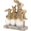 Decoration rabbits 11x4x12 cm multicoloured  6PR3251