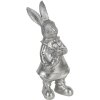 Decoration rabbit 12x11x22 cm silver 6PR3095ZI