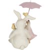 Decoration rabbit with umbrella 12x11x16 cm multicoloured  6PR3190