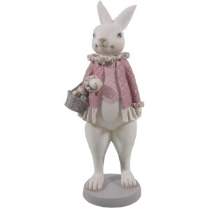 Decoration rabbit girl 10x10x25 cm multicoloured  6PR3148