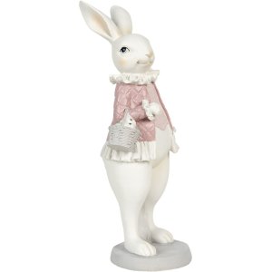 Decoration rabbit girl 10x10x25 cm multicoloured  6PR3148