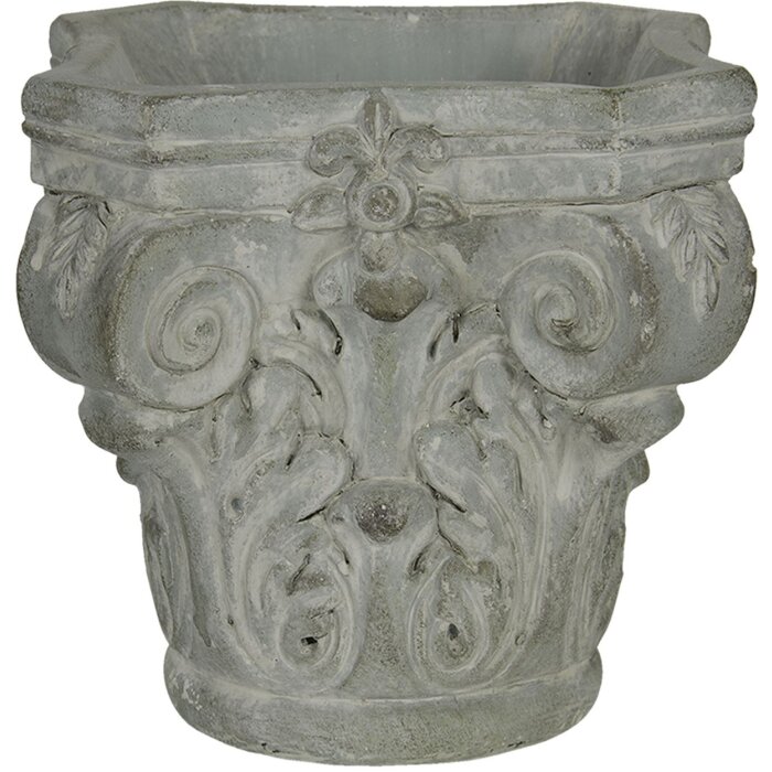 Flowerpot 17x17x16 cm grey 6TE0333